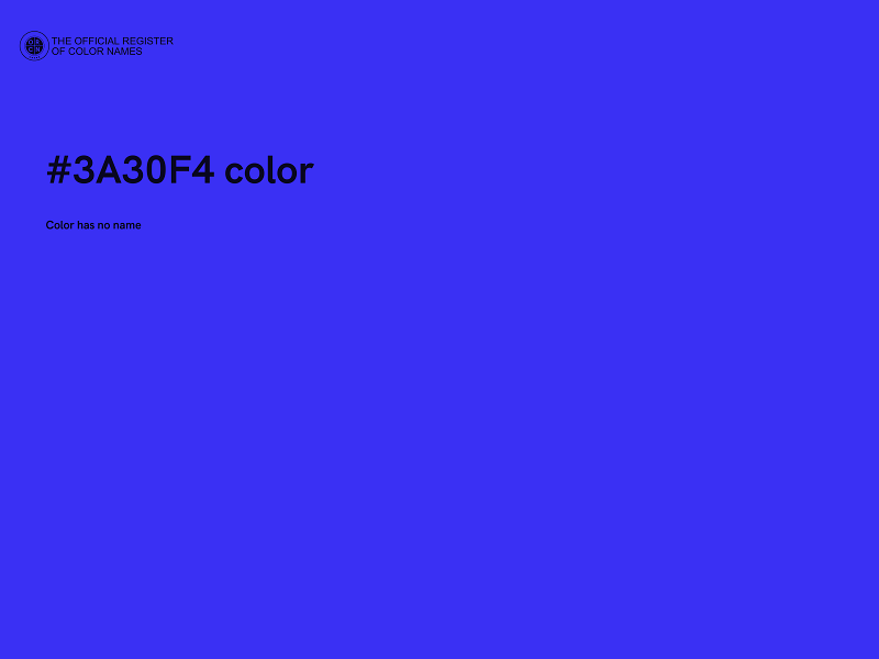 #3A30F4 color image