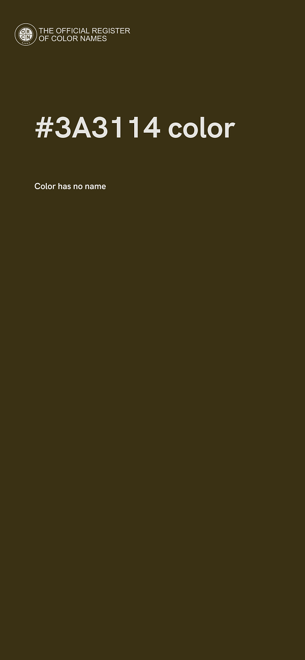 #3A3114 color image