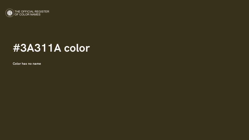 #3A311A color image