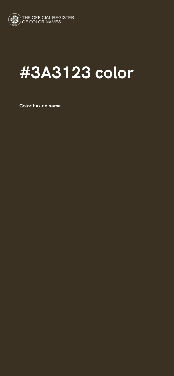 #3A3123 color image