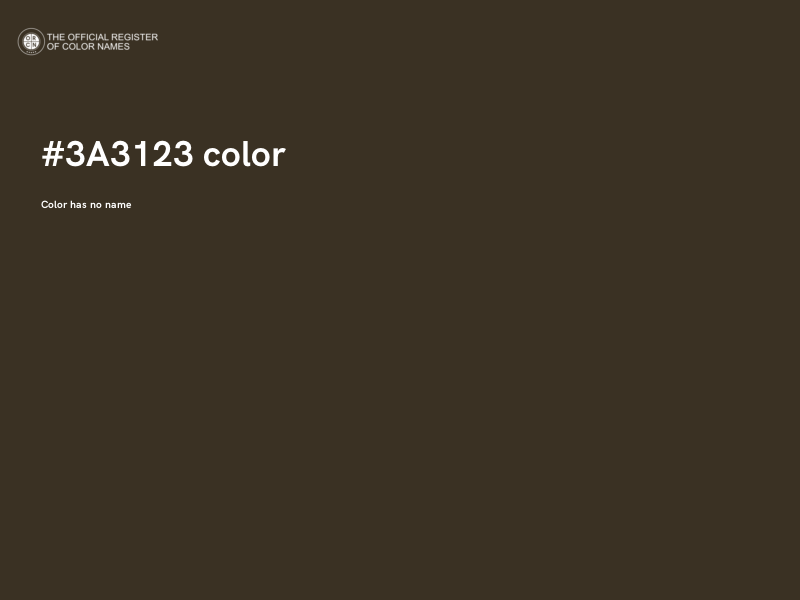 #3A3123 color image