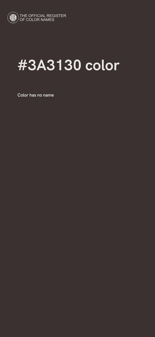 #3A3130 color image