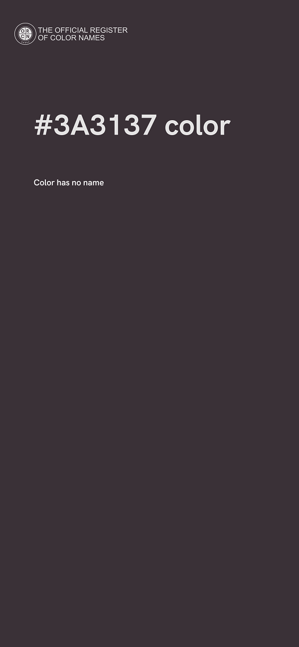 #3A3137 color image