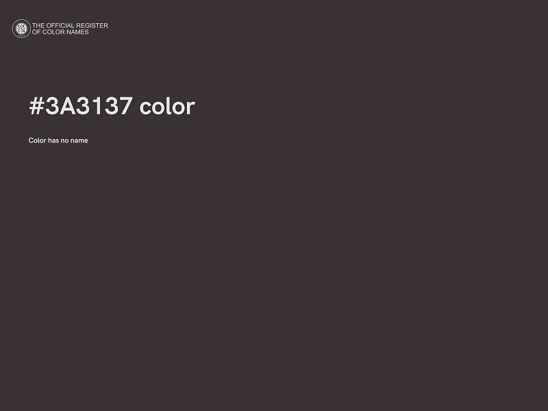 #3A3137 color image
