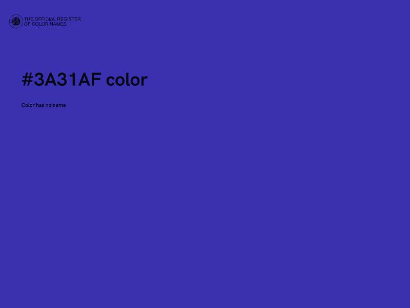 #3A31AF color image