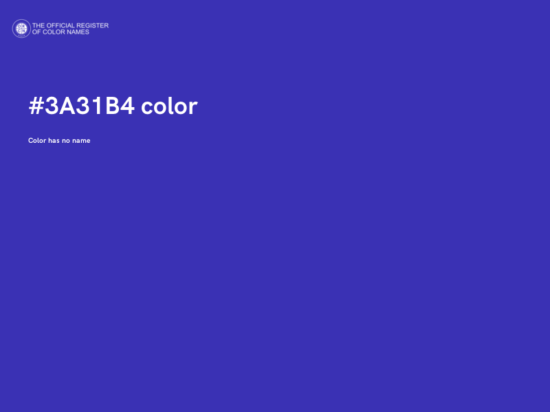 #3A31B4 color image