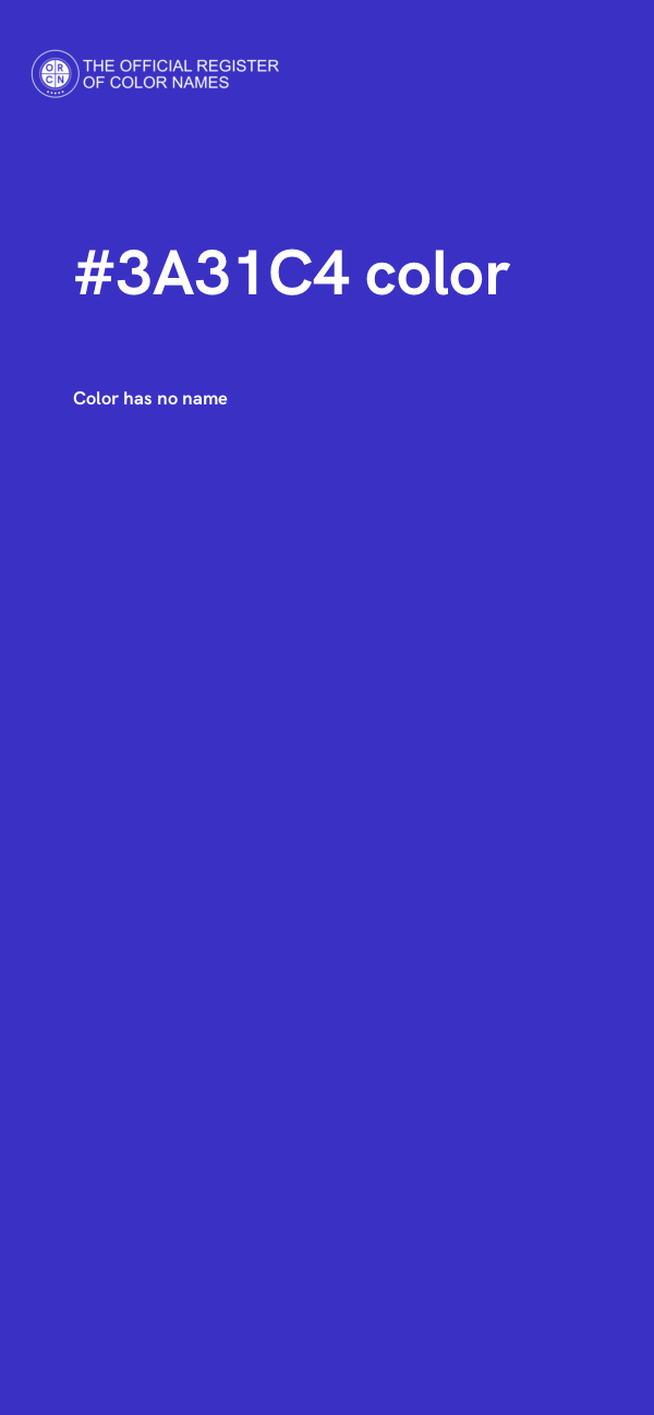 #3A31C4 color image