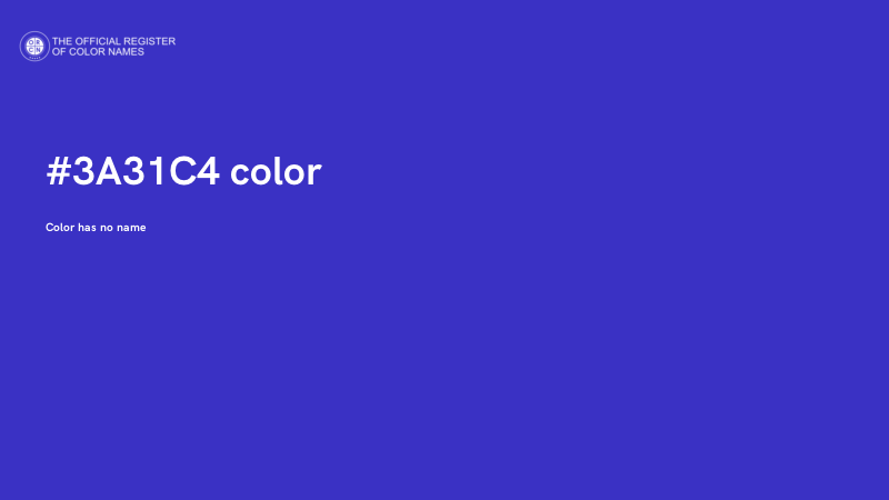 #3A31C4 color image