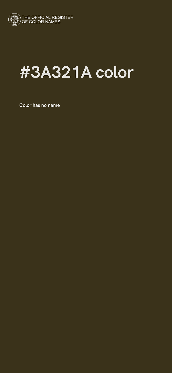 #3A321A color image