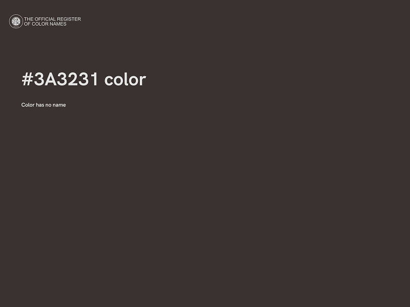 #3A3231 color image