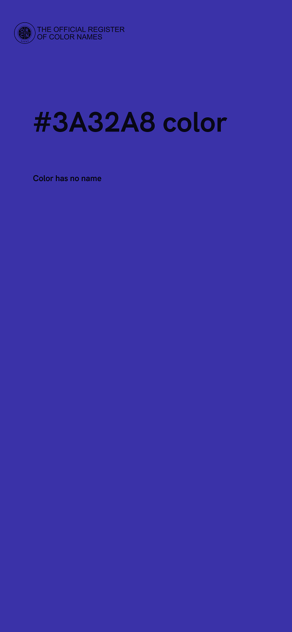 #3A32A8 color image