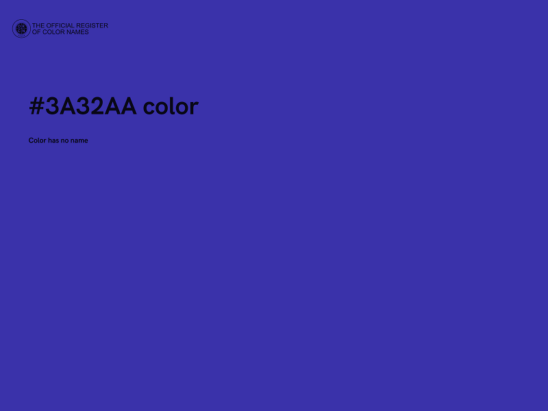 #3A32AA color image