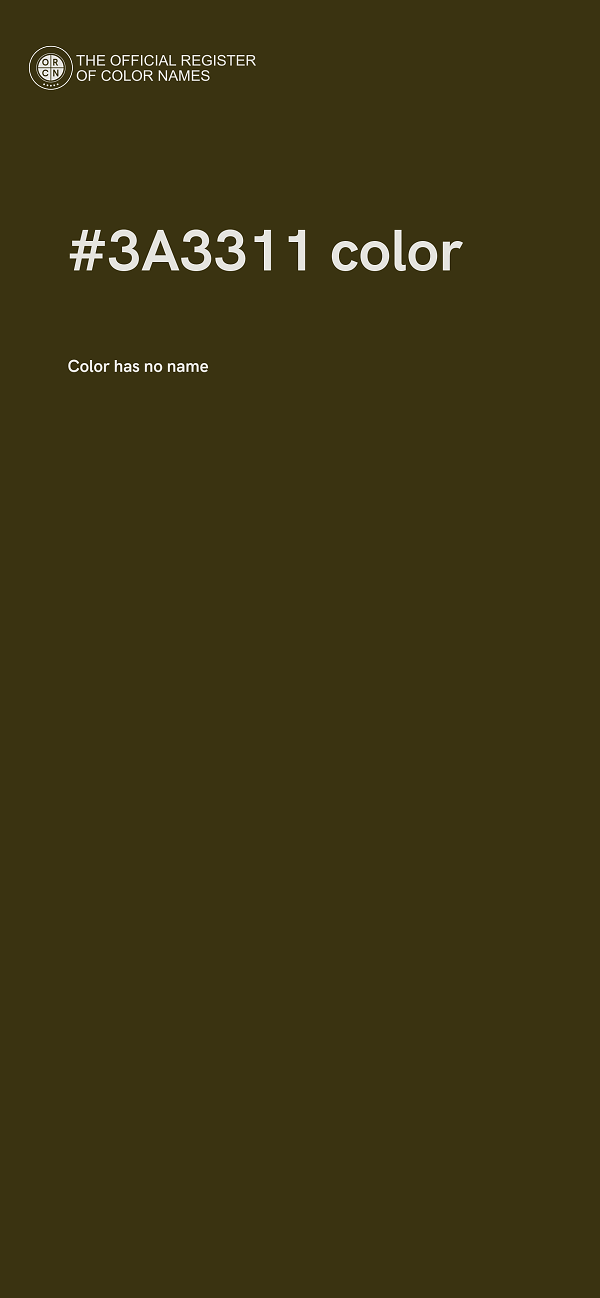 #3A3311 color image