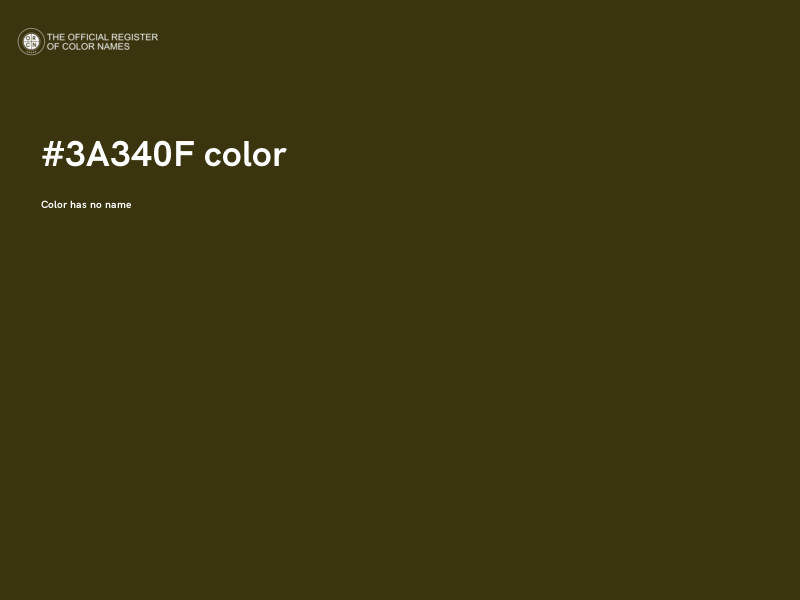#3A340F color image