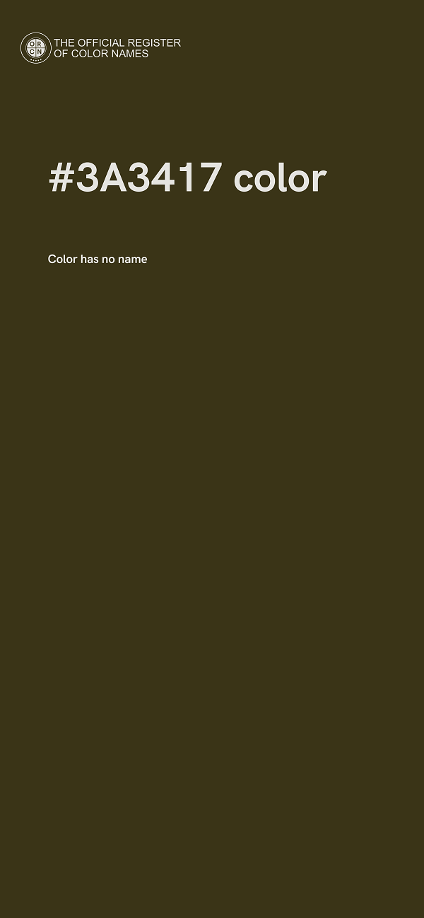 #3A3417 color image