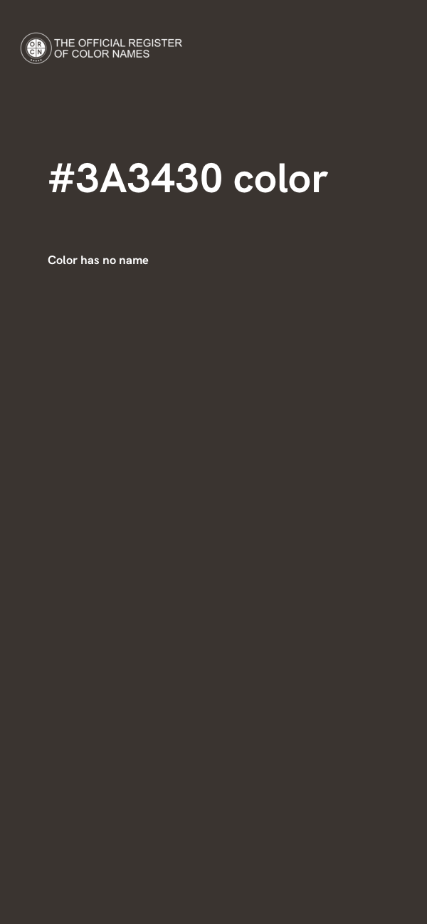 #3A3430 color image