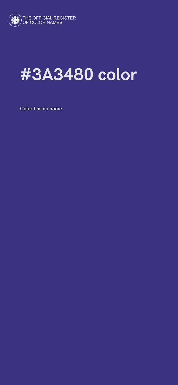 #3A3480 color image