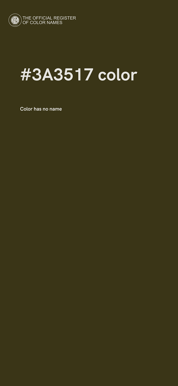 #3A3517 color image