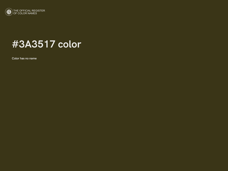 #3A3517 color image