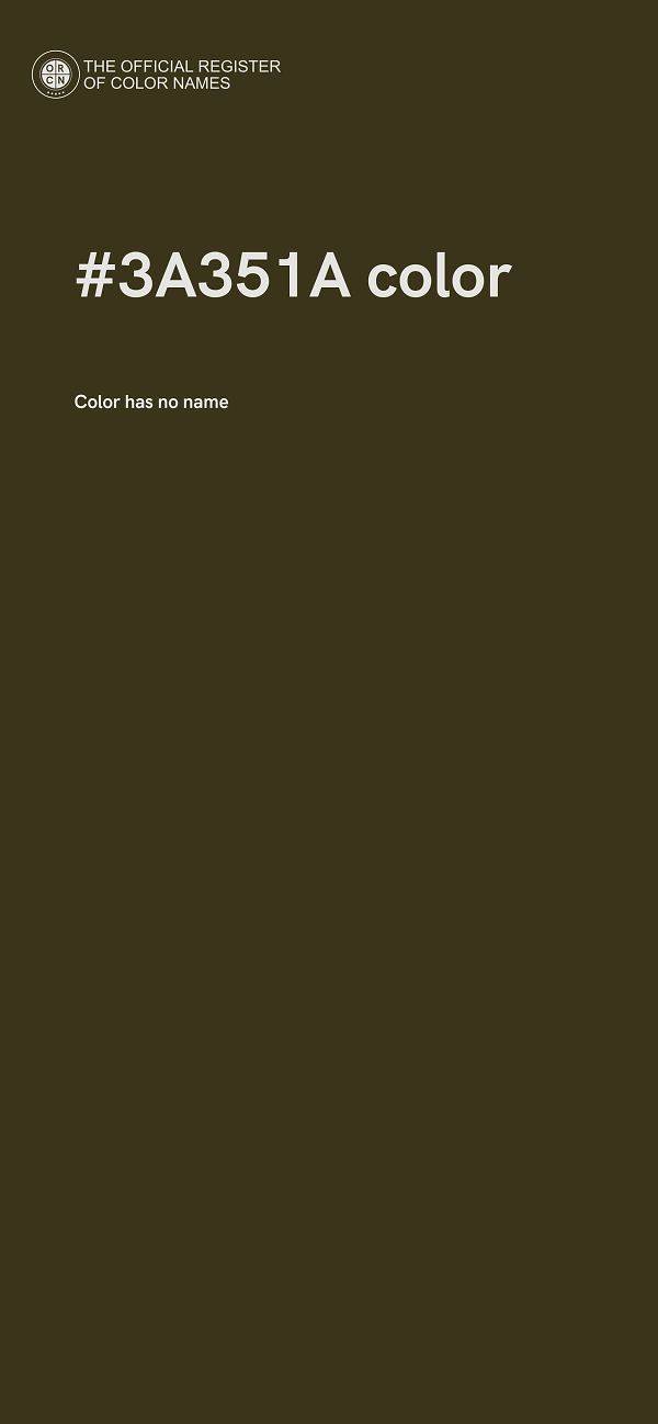 #3A351A color image