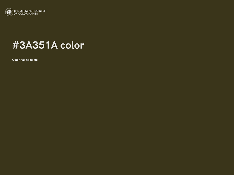 #3A351A color image