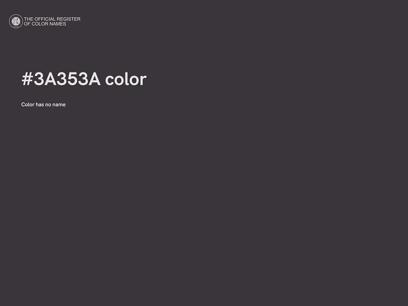 #3A353A color image