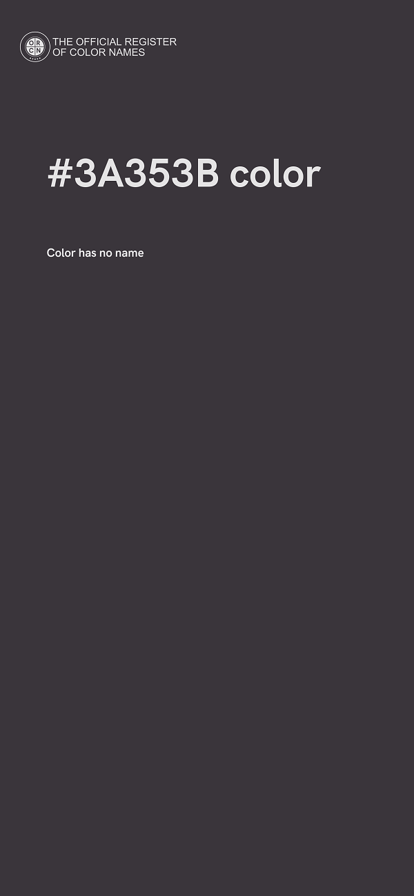 #3A353B color image