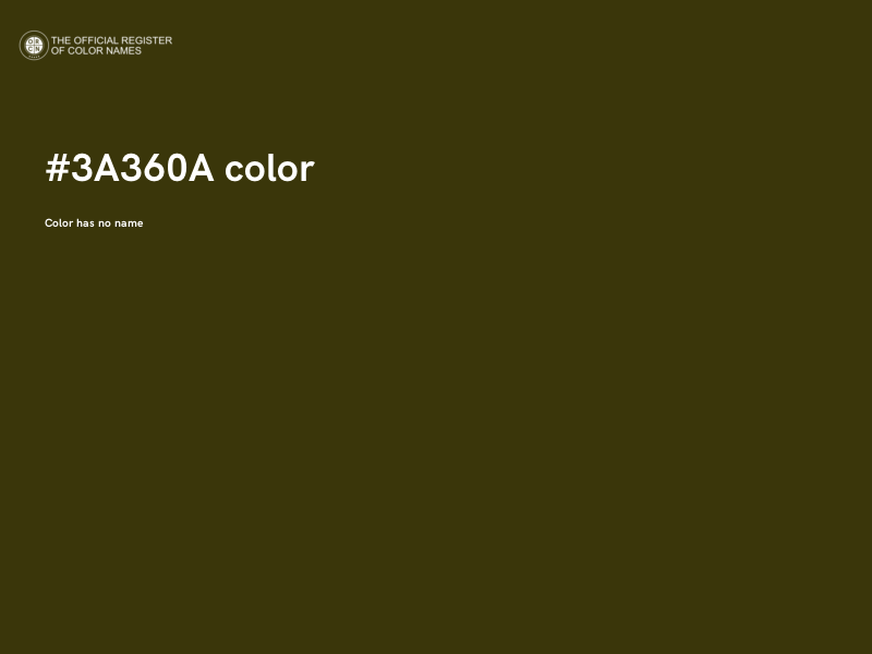 #3A360A color image