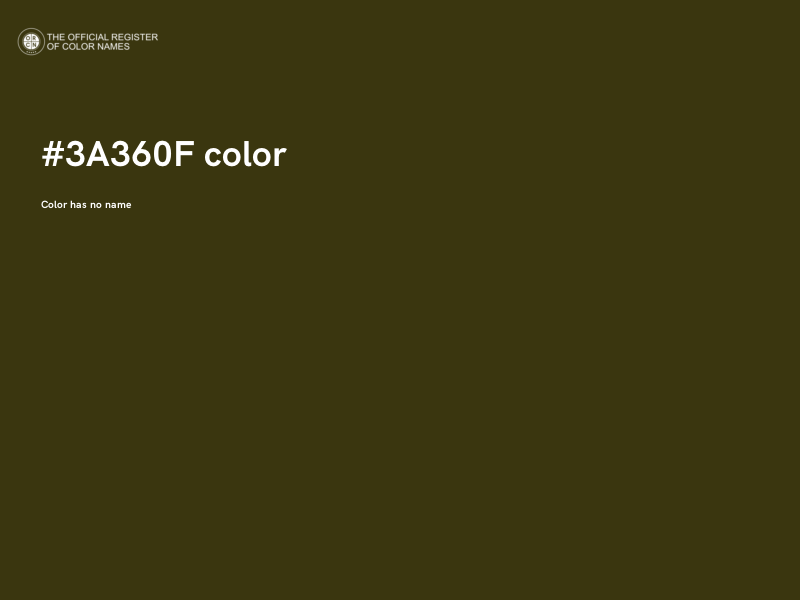 #3A360F color image