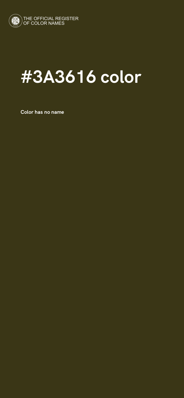 #3A3616 color image