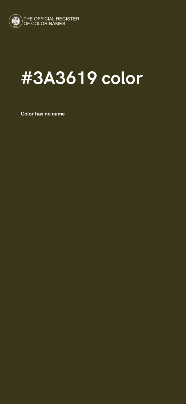 #3A3619 color image