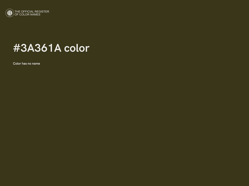 #3A361A color image