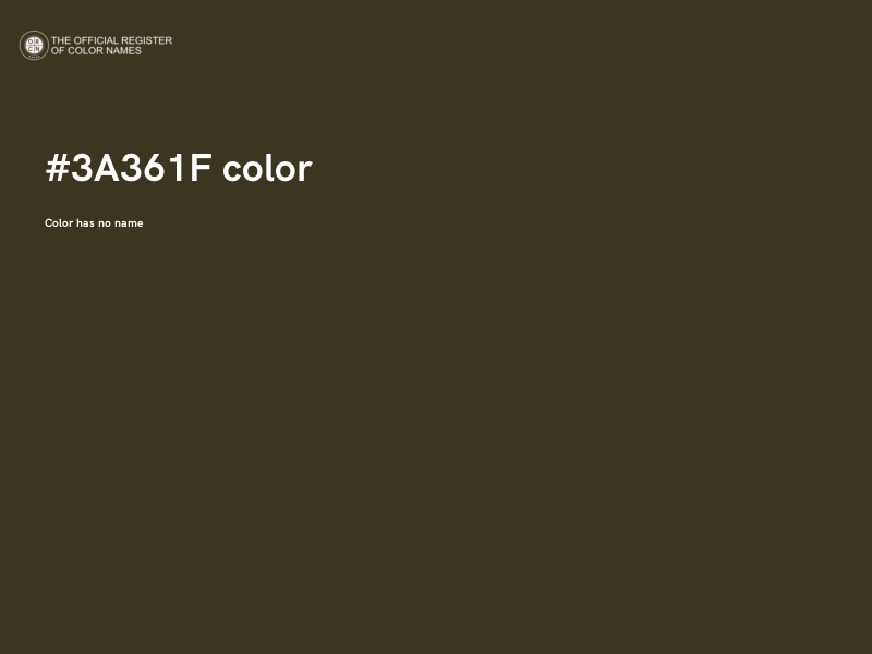 #3A361F color image