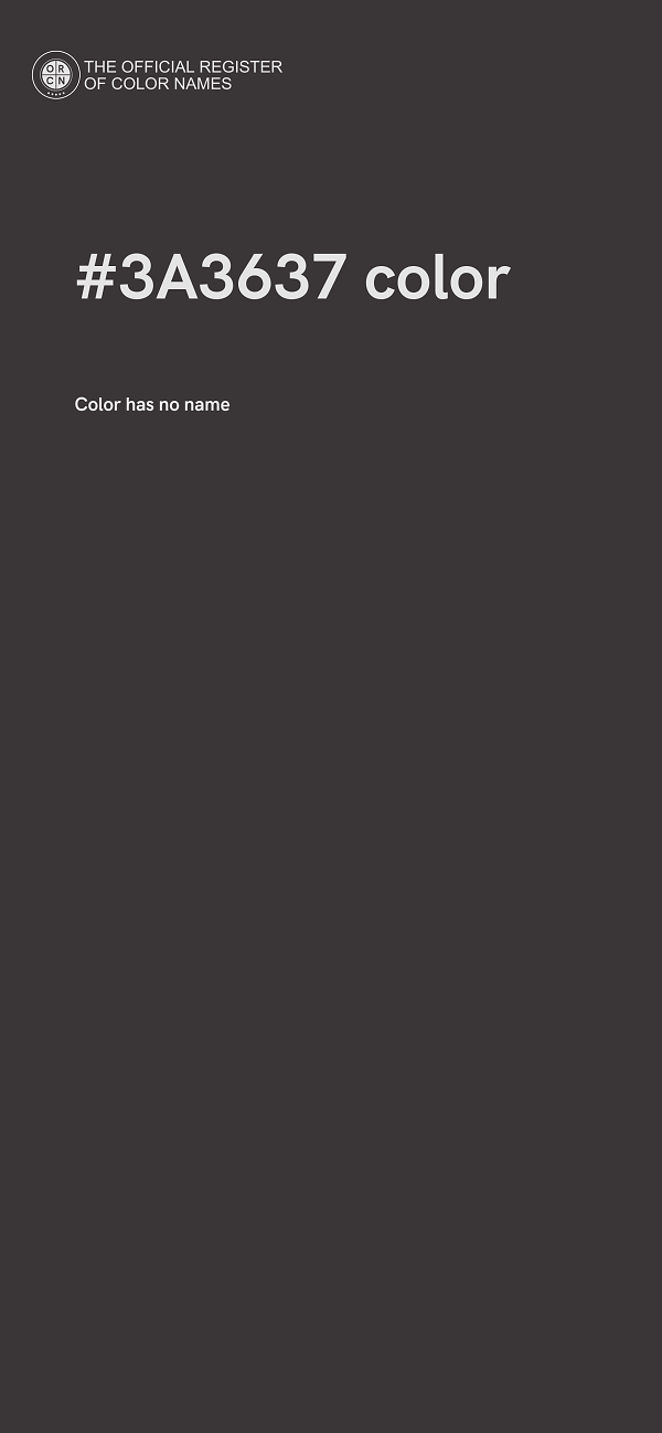 #3A3637 color image
