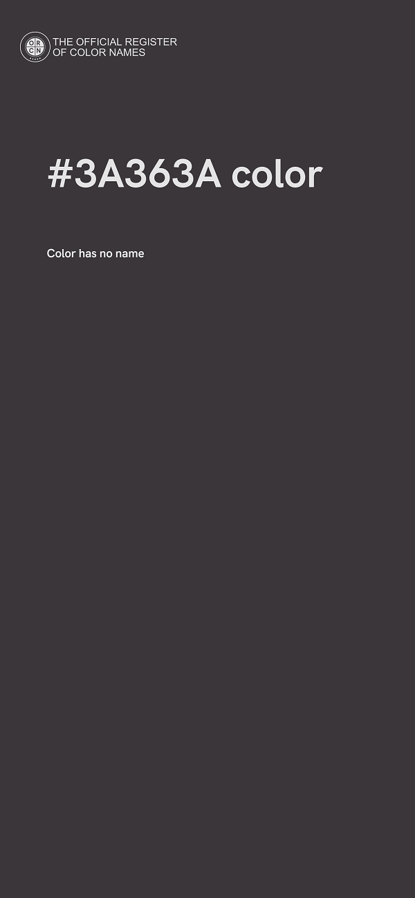 #3A363A color image