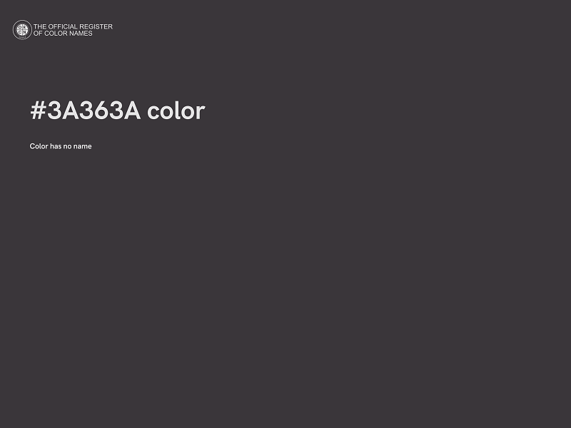 #3A363A color image