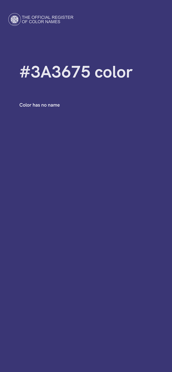 #3A3675 color image
