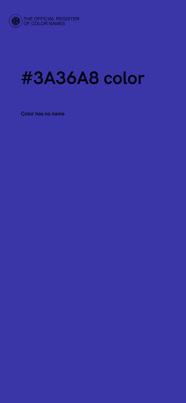 #3A36A8 color image