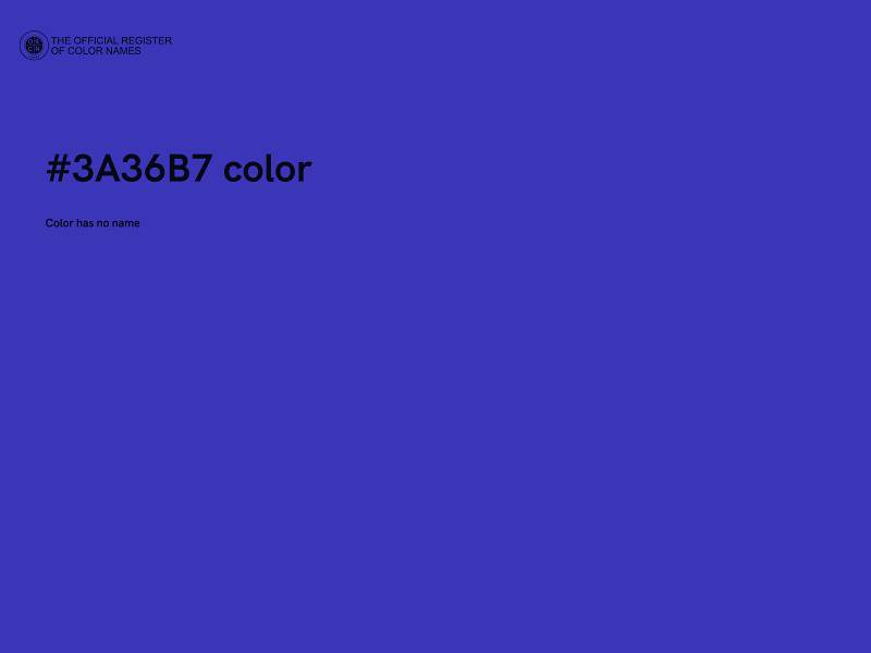 #3A36B7 color image