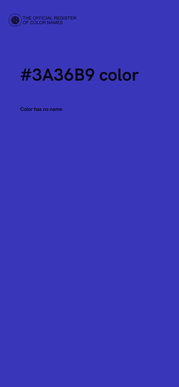 #3A36B9 color image