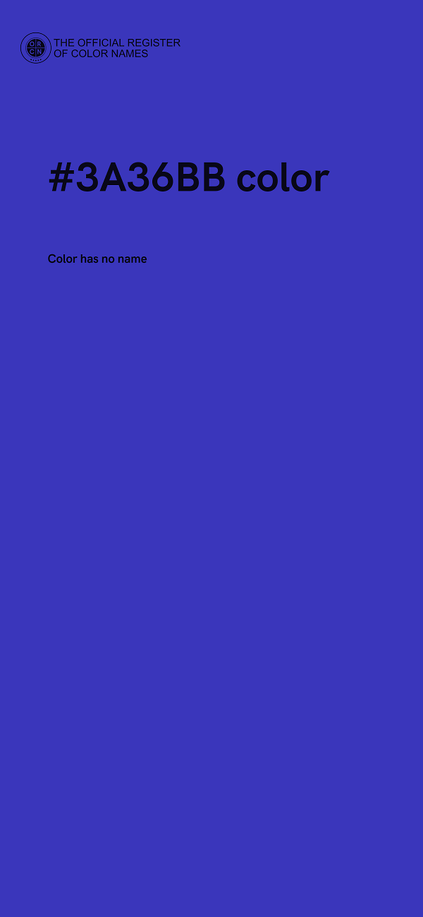 #3A36BB color image