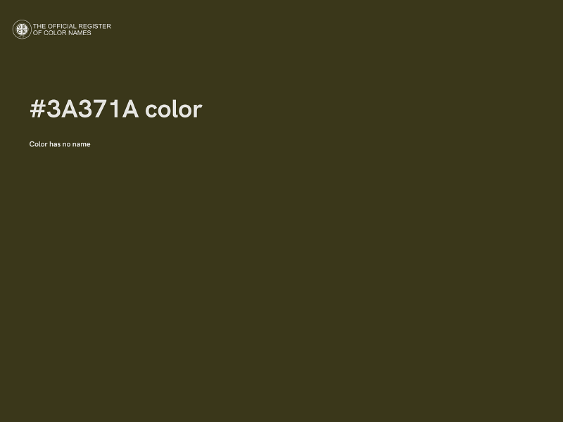 #3A371A color image