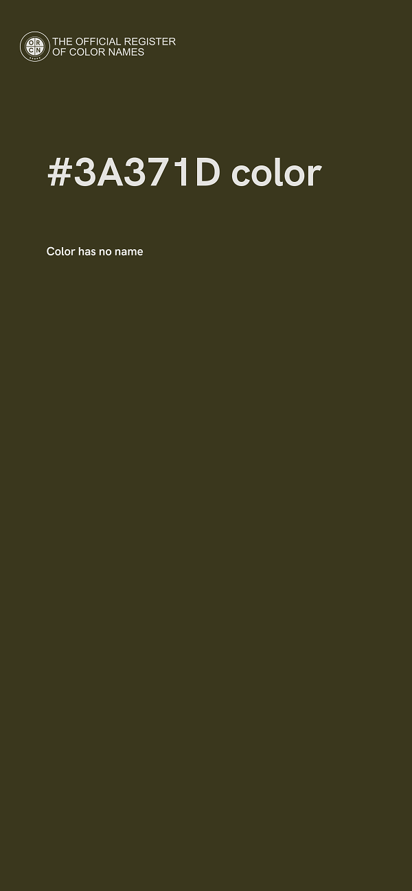#3A371D color image