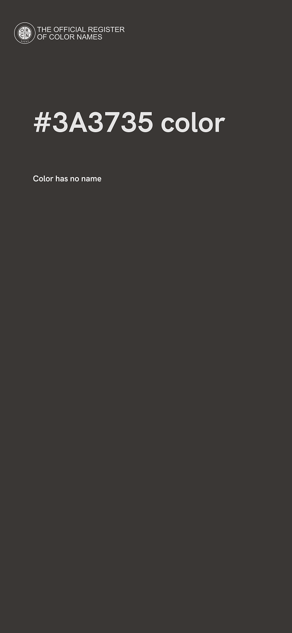 #3A3735 color image