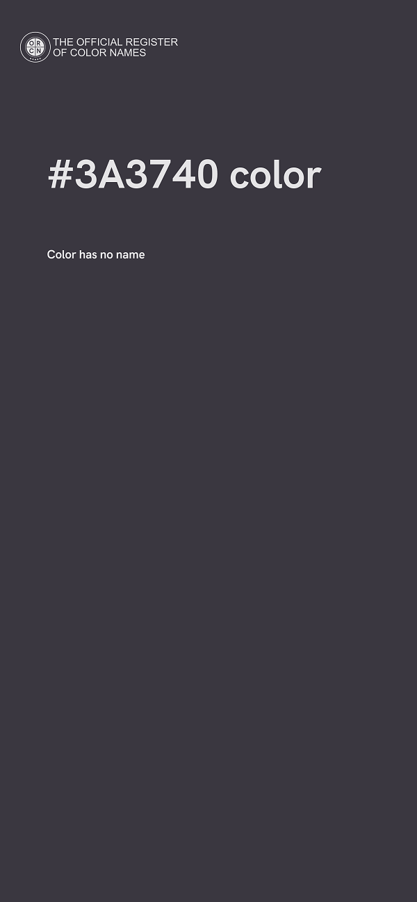#3A3740 color image