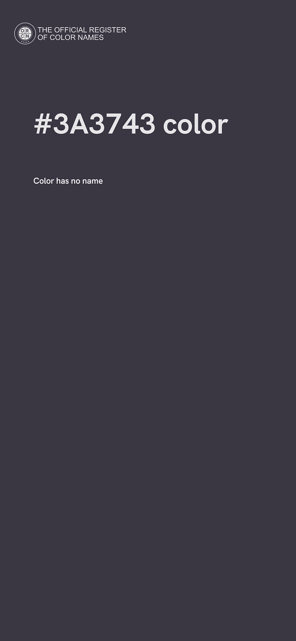 #3A3743 color image