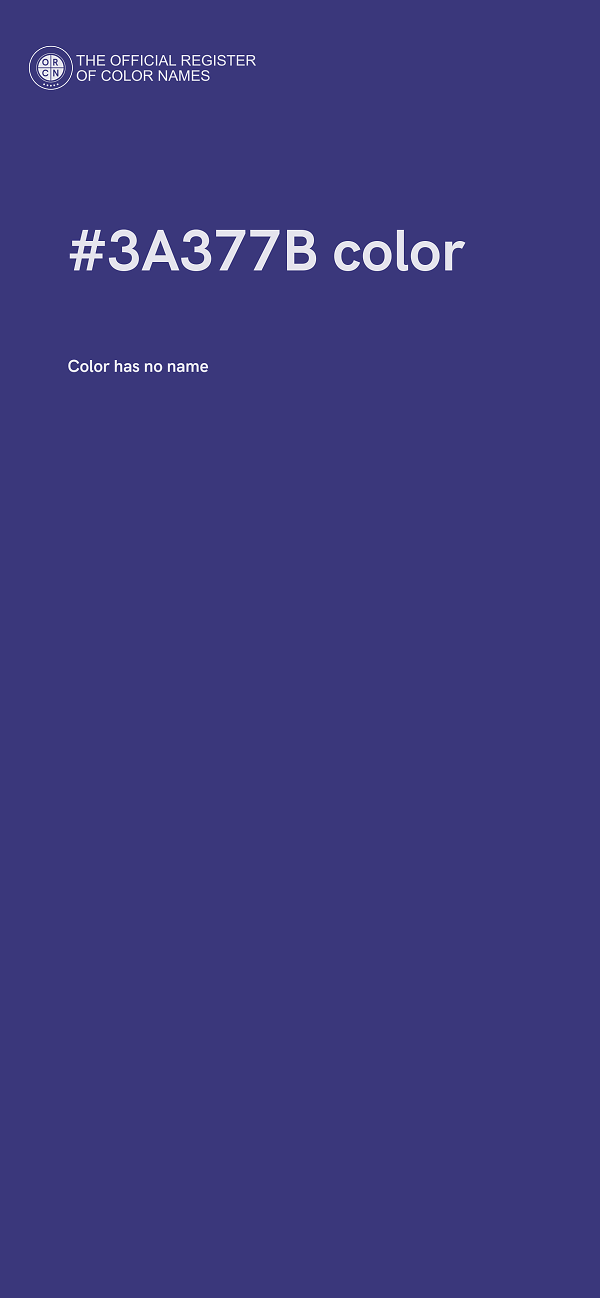 #3A377B color image