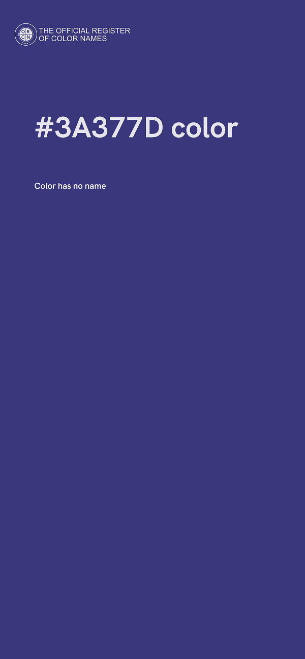 #3A377D color image