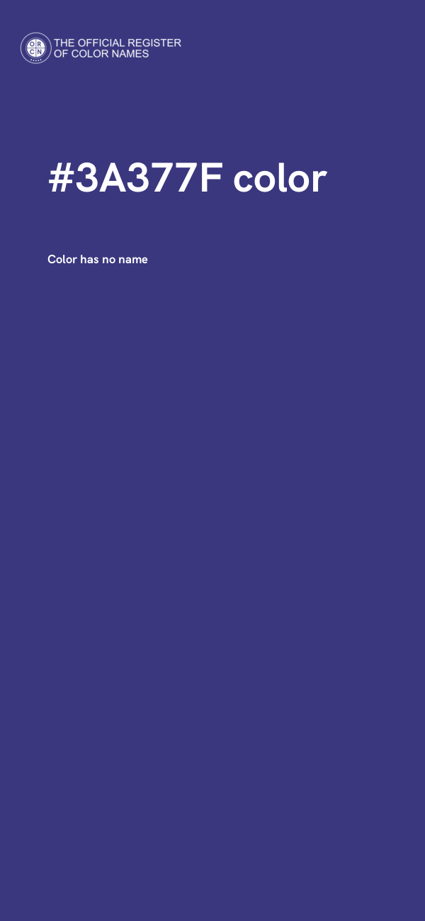 #3A377F color image