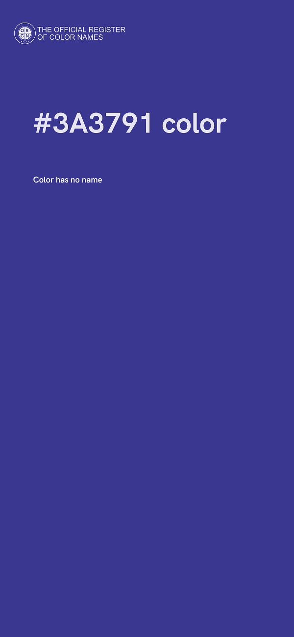 #3A3791 color image